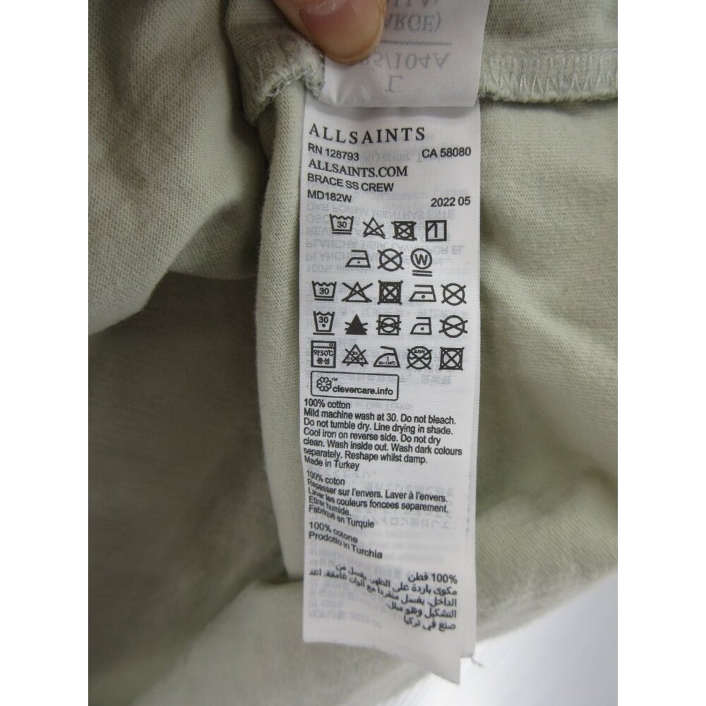 All Saints Shirt Large Pullover Classic Regular Fit Crewneck Logo - Picture 11 of 12